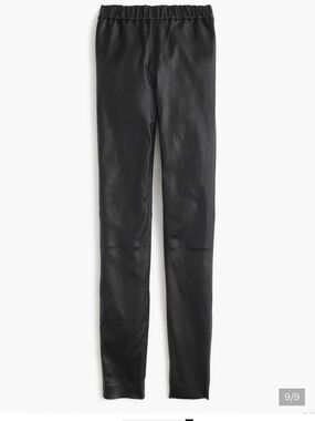 J. Crew Black Faux Leather Skinny Leggings